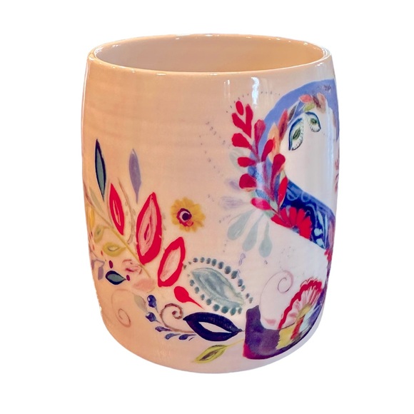 Anthropologie Petal Palette Floral Flowers Monogram S Mug Starla M Halfmann - Picture 5 of 12